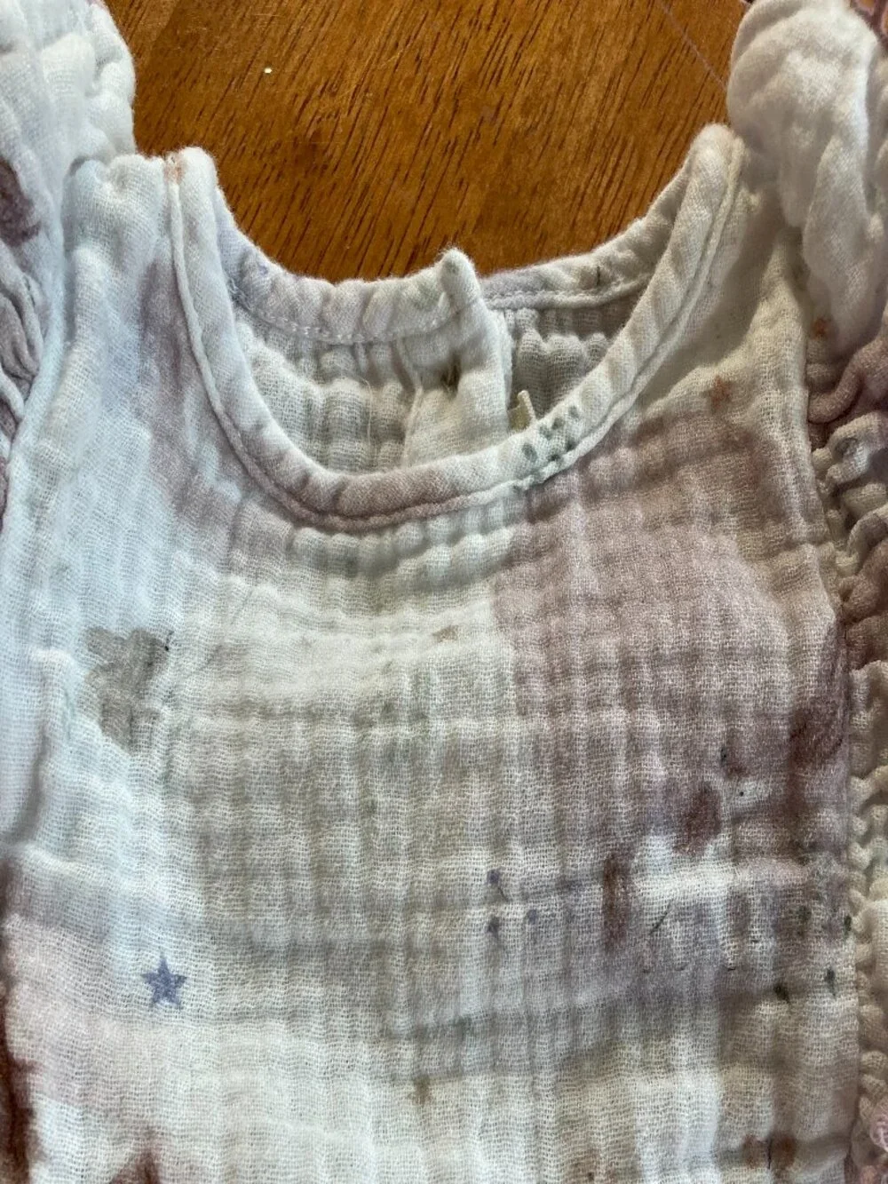 Elegant Baby Printed Flutter Sleeve Muslin Romper ~ Fairytale Wonderland - 3-6M